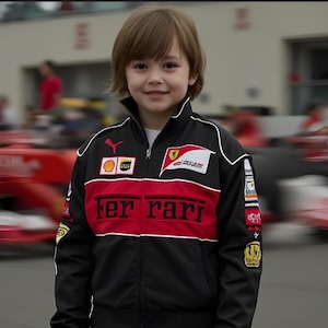 Ferrari Racing Jacket Kids - Etsy