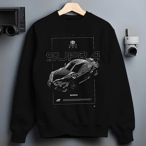 Toyota Supra GR Hoodie, JDM Drift Tuner Car Sweatshirt, Street Racing Widebody Turbocharged Sports Car Fashion Top