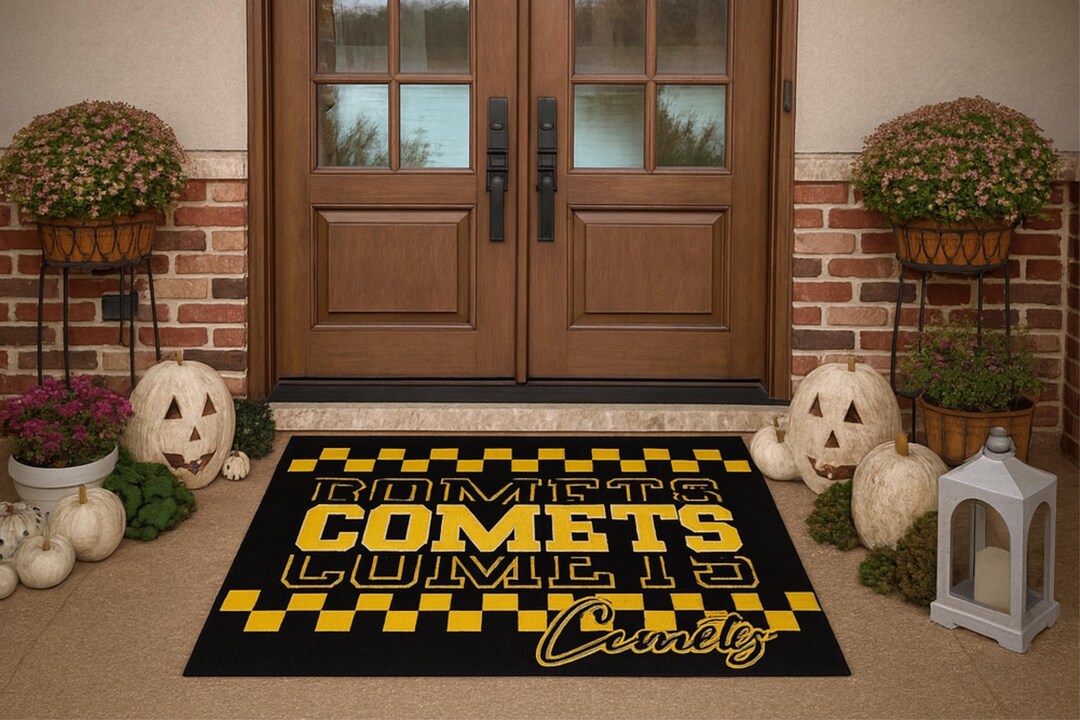 Custom School Mascot Outdoor Rug School Spirit Area Rug, College Dorm ...