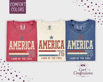 Camiseta Comfort Colors® del 250 aniversario de Estados Unidos, camiseta con águila patriótica, camiseta desgastada del 4 de julio, camisetas familiares a juego para el 4 de julio.