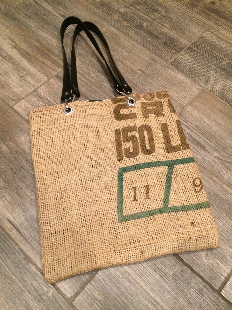 Repurposed Coffee Bean Sack Shoulder Bag Repurposed Burlap - Etsy