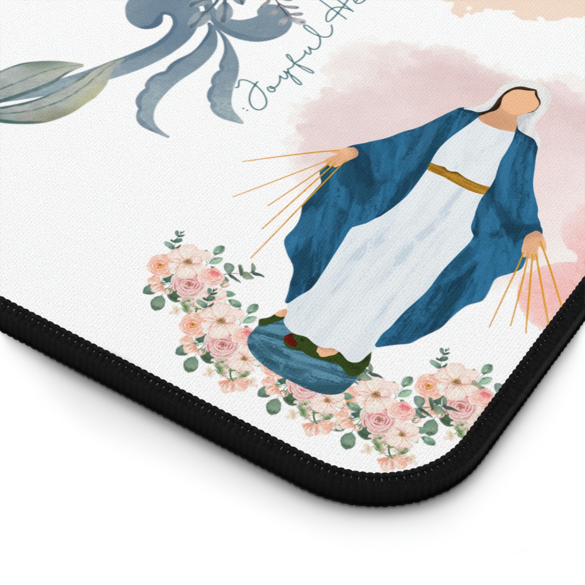 Marian Catholic Desk Mat/ Religious Office Decor - Etsy
