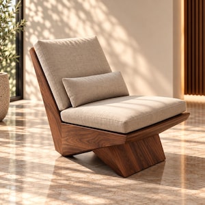 Unique wood armchairs