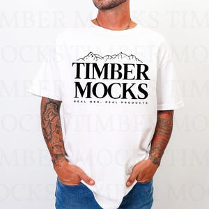 Comfort Colors 1717 White Mens Mockup | CC1717 White Tshirt Mock | Real Person Model | Minimal Studio Aesthetic