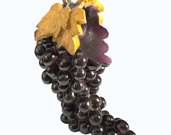 Concord Purple Grapes Clusters Wine Bottle Balance Stand Home Decor