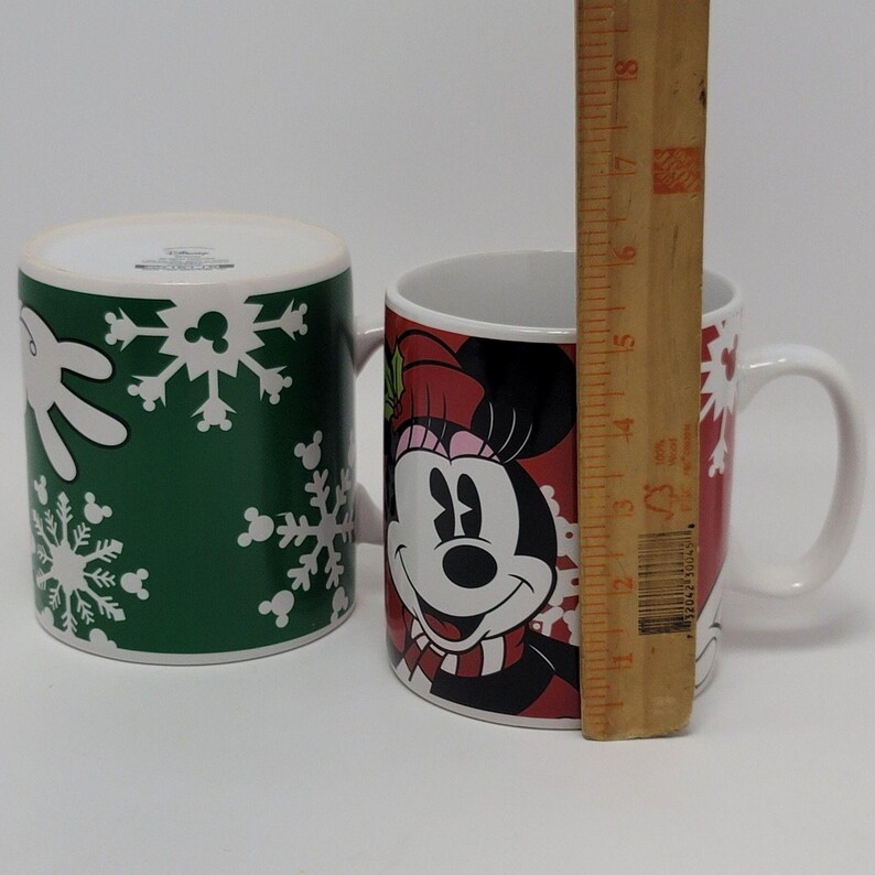 ヴィンテージ ディズニー ギャラリー ミッキー＆ミニーマウス クリスマス ホリデー マグカップ セット ラージ 画像 4
