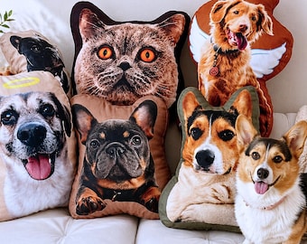 Custom 3D Pet Pillow: Plush Dog, Cat, or Any Photo Personalized