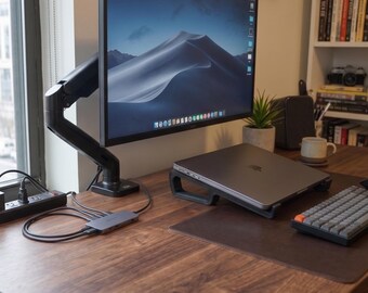 Ergonomischer Laptopständer | 3D-gedruckter, geneigter Laptopständer | Abgewinkelter Notebookständer | Laptop-Kühlständer | Bürozubehör