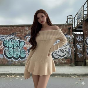 Asymmetric Sweater Dress - Etsy