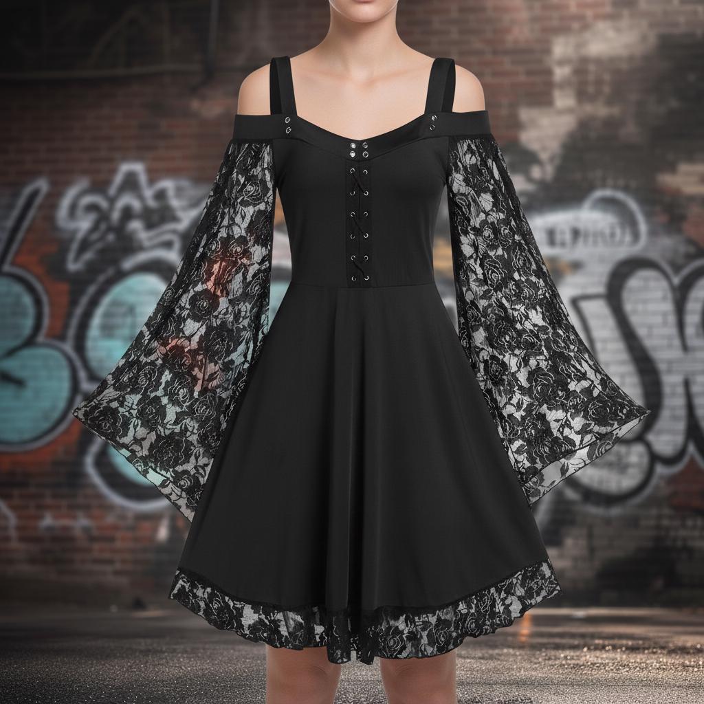 beautiful creatures black lace dress Polina main image 0
