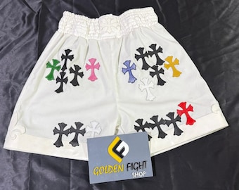 New Customized Leather Boxing Short MuayThai Training Trunks Shorts