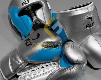 New Genuine Leather Fly Boxing Set Professional Training & Competition Equipment Kit