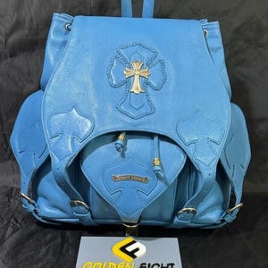 Handcrafted Top Grain Leather Backpack Crome Heart FLARENIE GUNSLINGER Bag image 1