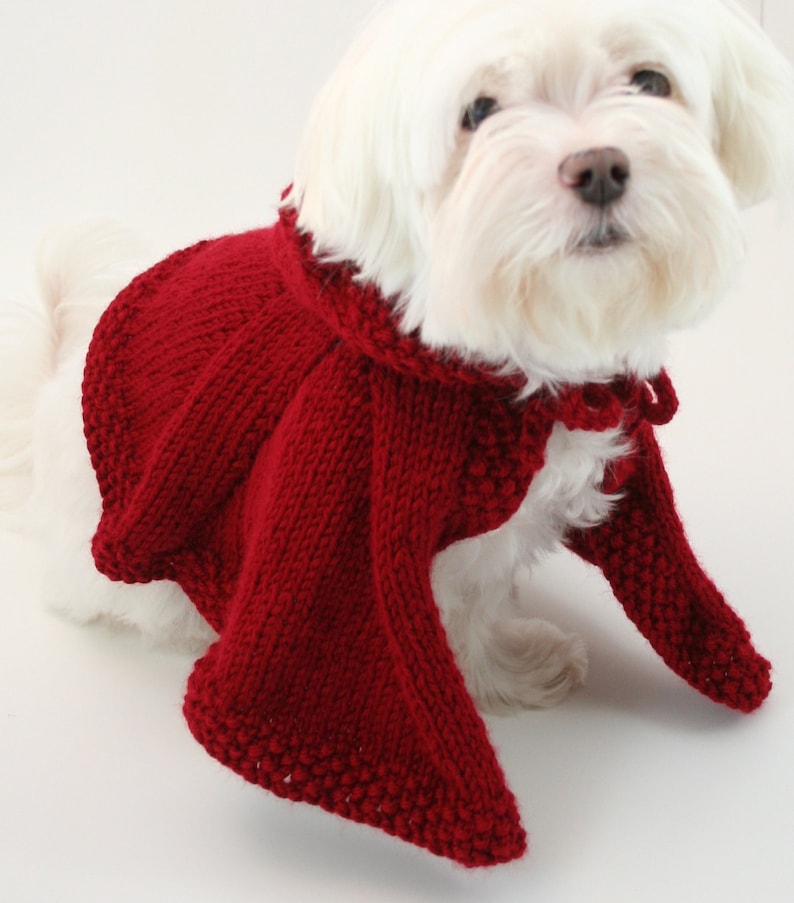 PDF DIGITAL Patternknit Dog Cape Patternlittle Red Riding Etsy Denmark