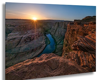 Horseshoe Bend Sunset Canyon Foto, Südwesten Wandkunst
