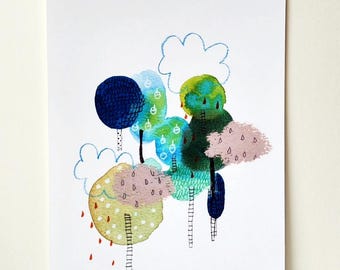 Forest Heart/ Limited Edition Art Print Set – Watercolor & Pencil (A5 + A6)
