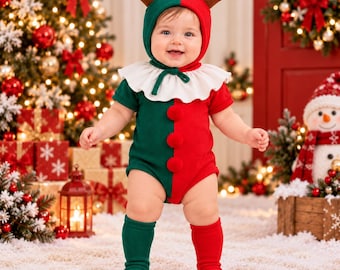 Baby Christmas Reindeer Romper, Toddler Holiday Outfit, Cute Christmas Costume, Baby Girl Boy Bodysuit, Festive Photo Outfit, Xmas Gift