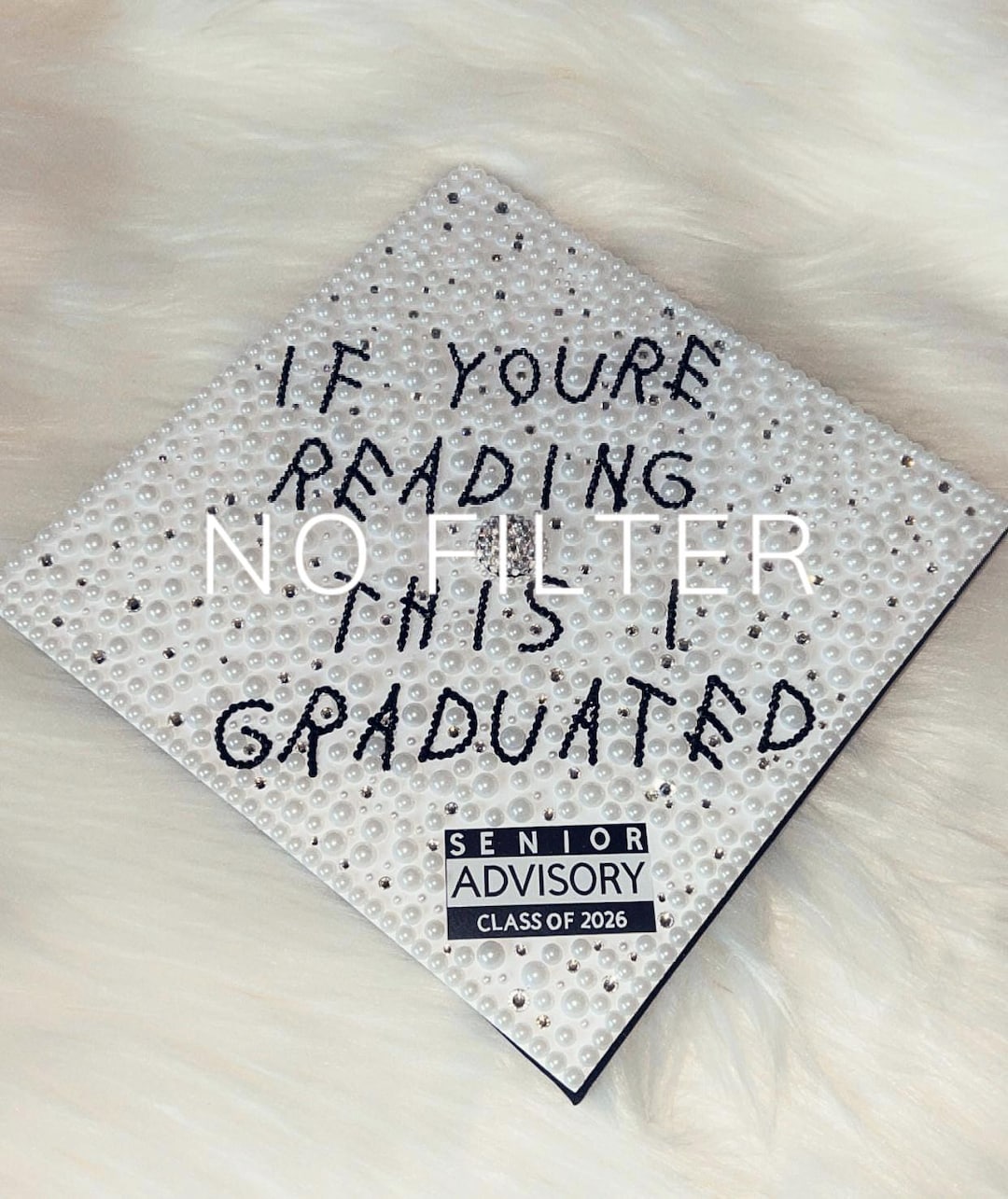 Graduation Cap Pear Custom Pearl & Rhinestone Graduation Cap Topper - Etsy