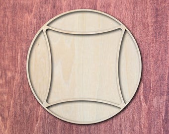 Round Mosaic Frame, Wooden Mosaic Tray, Unfinished Wood Substrate, Craft Blank, DIY Mosaic Base