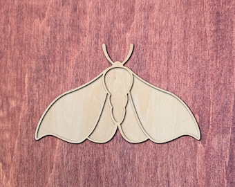 Moth Mosaic Base Frame, Butterfly Blank Tray, Wood Craft Base, Insect Mosaic Substrate, DIY Mosaic Art Supply, Nature Inspired Craft Shape