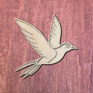 Bird Mosaic Frame, Wooden Tray Base, Wood Substrate, DIY Nature Decor, Mosaic Supplies