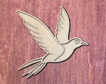 Bird Mosaic Frame, Wooden Tray Base, Wood Substrate, DIY Nature Decor, Mosaic Supplies