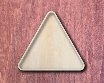 Triangle Wooden Mosaic Tray, Unfinished Wood Frame, Craft Base, Mosaic Substrate, DIY Mosaic Blank Tray