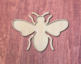 Bee Mosaic Frame, Unfinished Wooden Tray Base, Wood Blank Substrate, DIY Nature Decor, Mini Mosaic Ornament, Small Craft