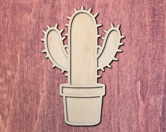 Cactus Mosaic Tray, Wooden Mosaic Frame, Plant Craft Base, DIY Flora Art Substrate, Craft Supply for Glass and Tile Mosaic
