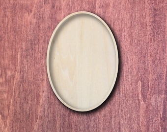 Oval Wooden Mosaic Tray, Unfinished Wood Frame, Craft Base, Substrate, DIY Mosaic Tray, Kids Craft, Art Supply
