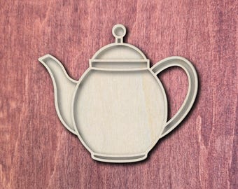 Teapot Mosaic Frame, Wooden Tray Base, Wood Substrate, DIY Tea Party Decor, Mosaic Supplies