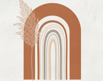 Boho Gallery Wall Art Set: Neutral Abstract Prints (Digital Download)