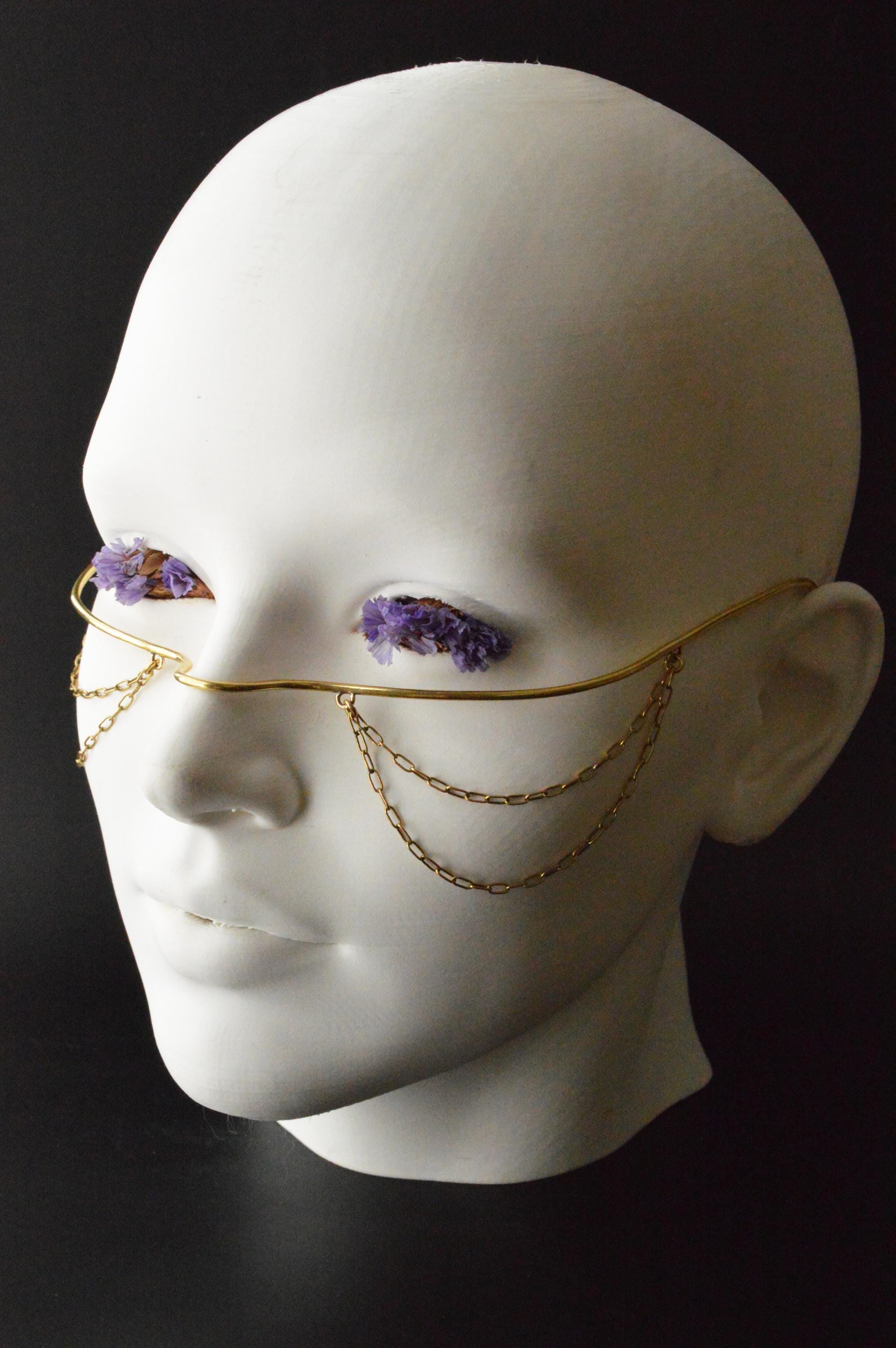 Brass Face Chain Jewelry: Handmade Face Ornament