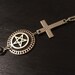 Inverted cross Satanic Rosary crucifix Inverted Pentacle Pentagram satanism cherub