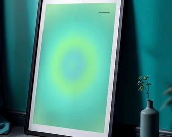 Aura Poster Blue – Dopamine Decor Affirmation Wall Art Trust your Energy | Spiritual Wall Art Living Room Meditation