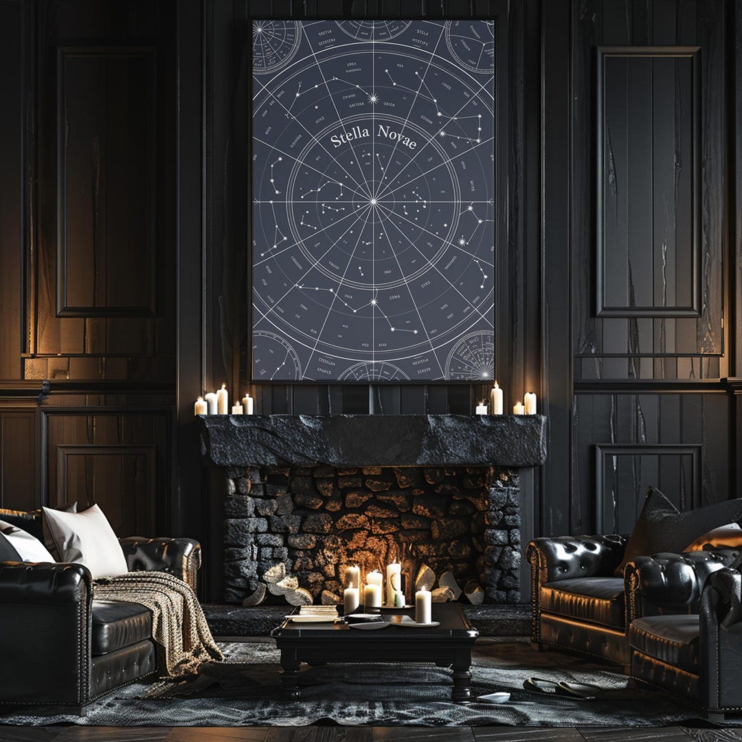 Stella Novae Celestial Map Poster – Constellation Art Print - Etsy