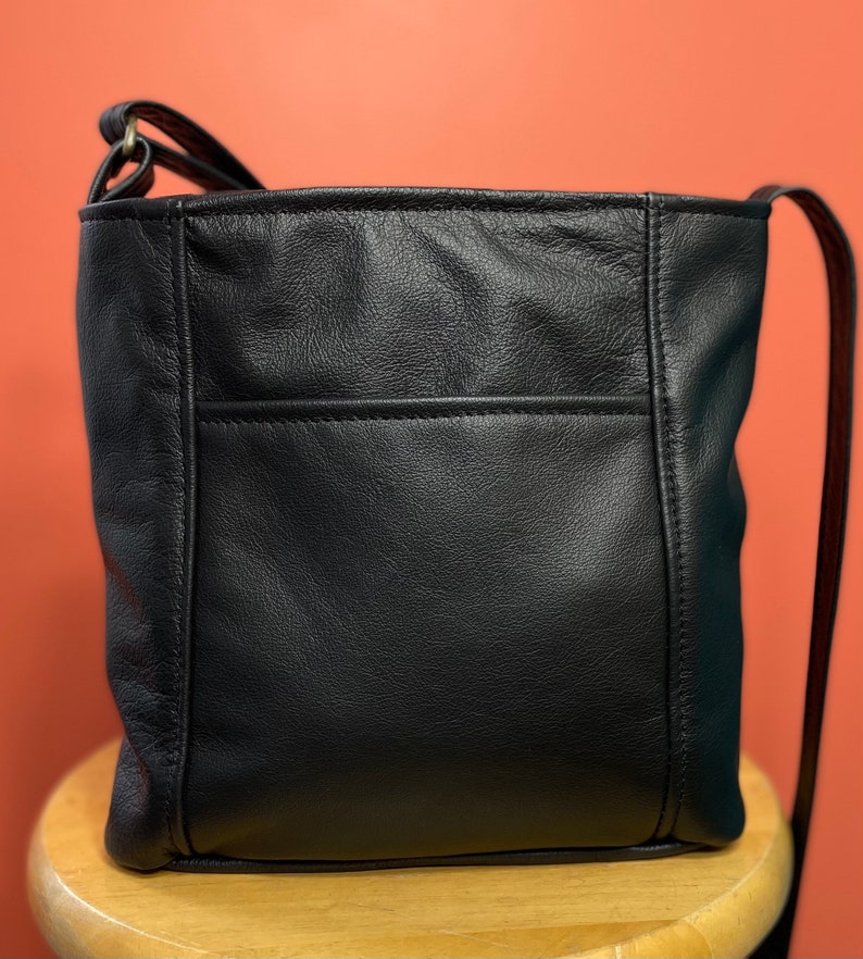 Crossbody Leather Purse Adjustable Strap Black Leather Etsy Canada