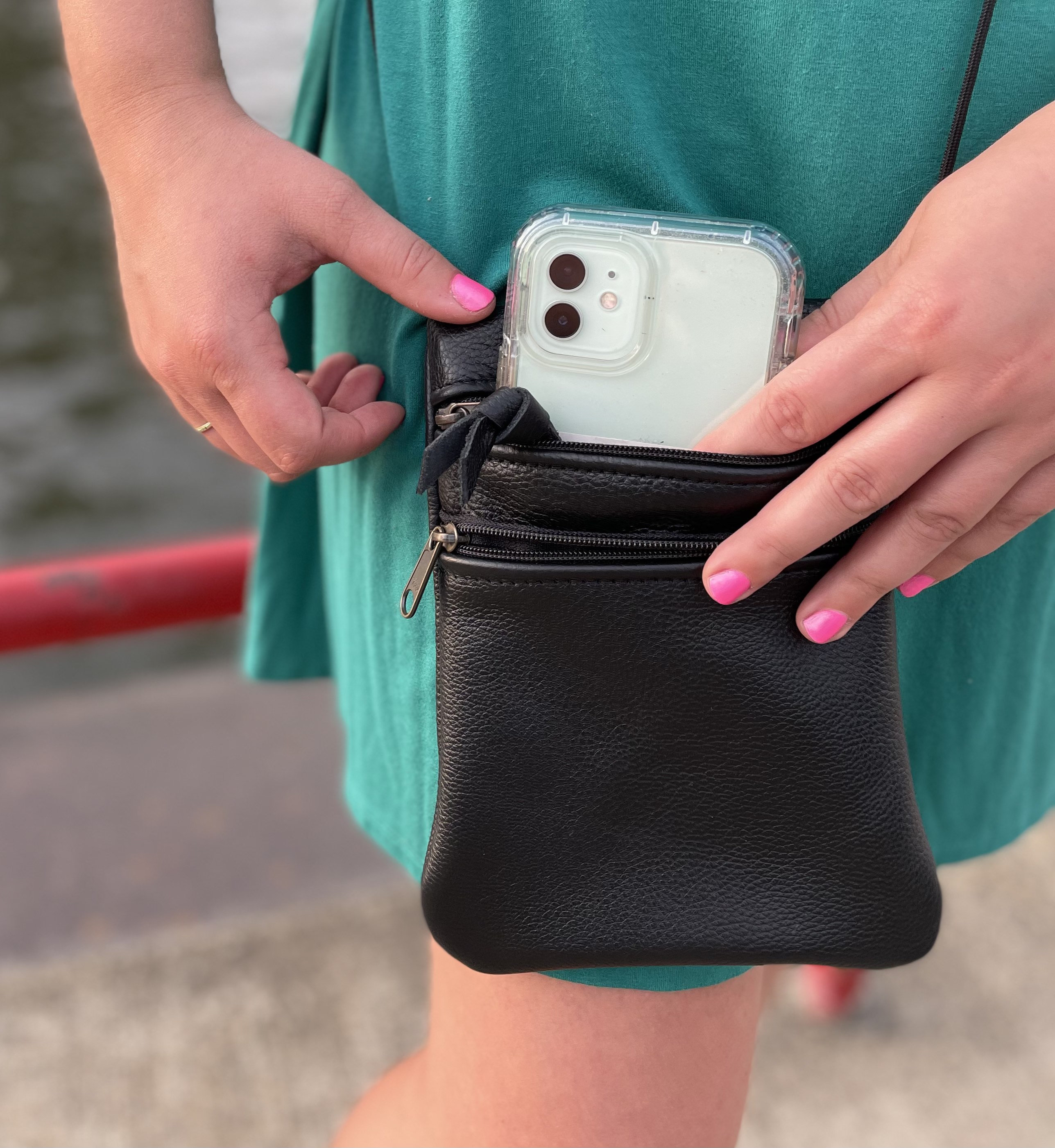 The Leather Smartphone Crossbody Bag