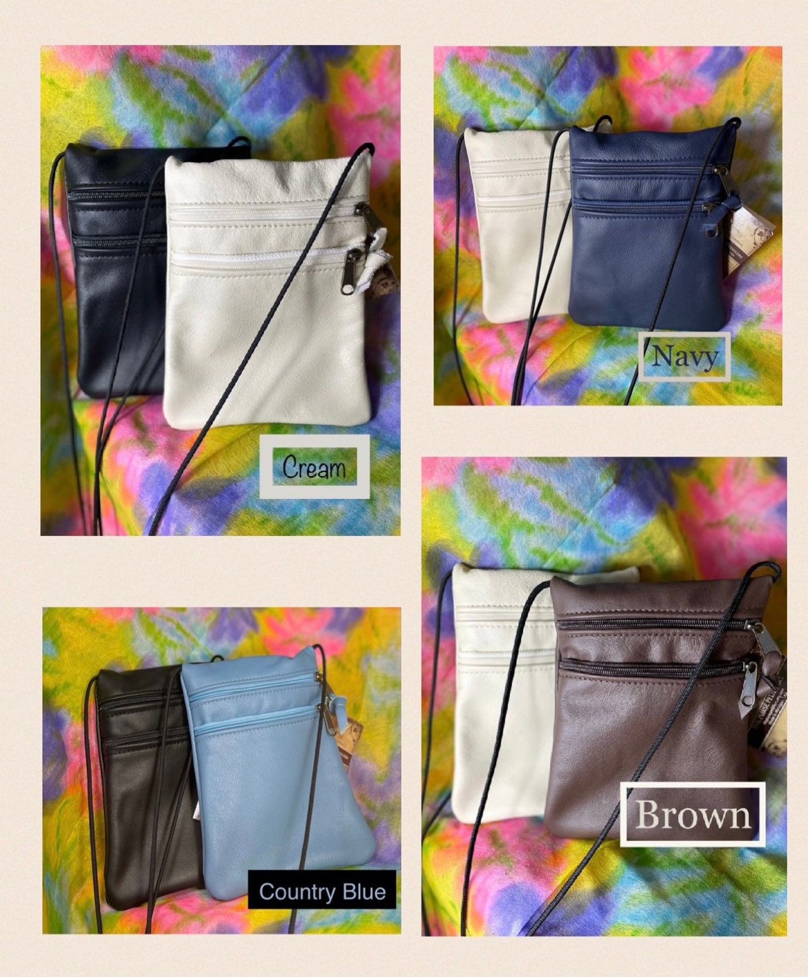 Crossbody Leather Phone Pouch/purse Multiple Colors Etsy