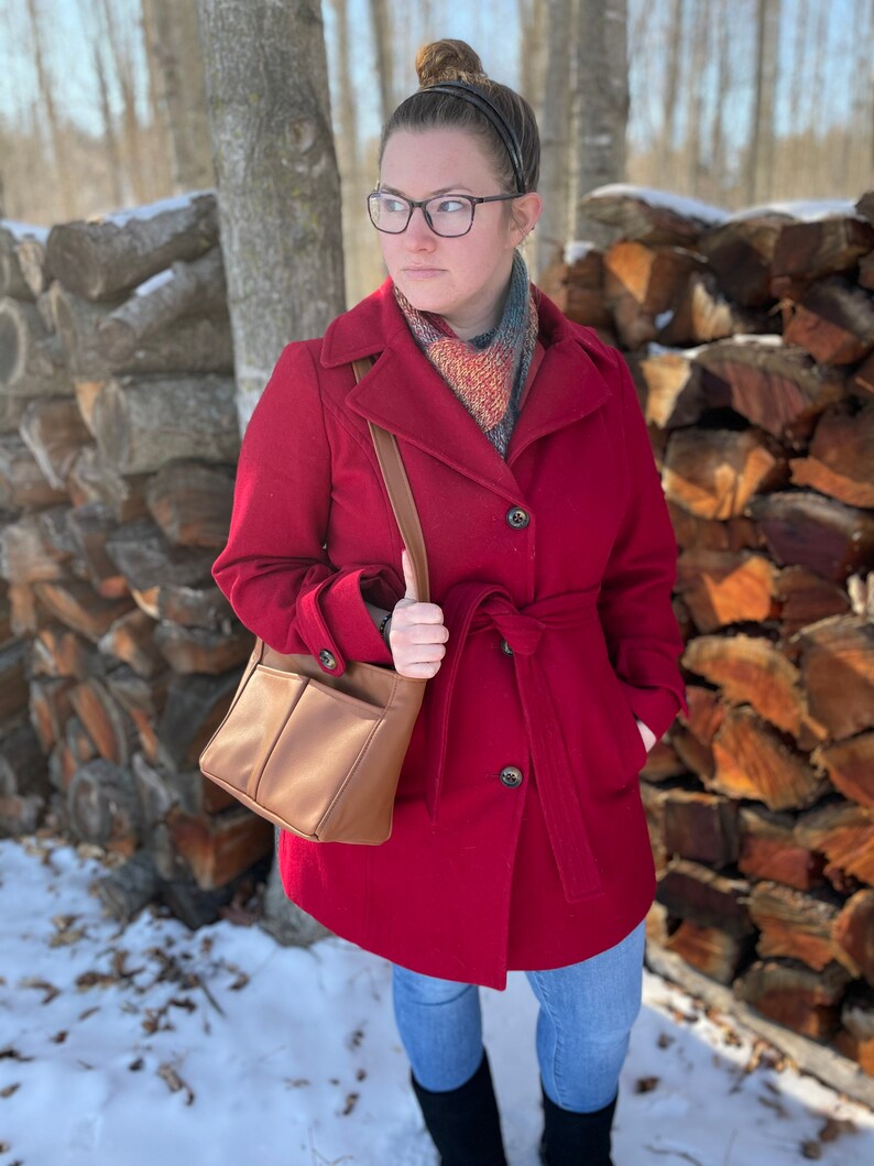 Leather Purse Caramel Color Leather Small Rita Style Etsy