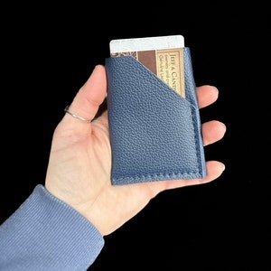 Cartera minimalista para tarjetas de crédito, de piel auténtica, fabricada en EE. UU.