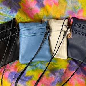 Crossbody leather phone pouch/purse - multiple colors available - made in the USA