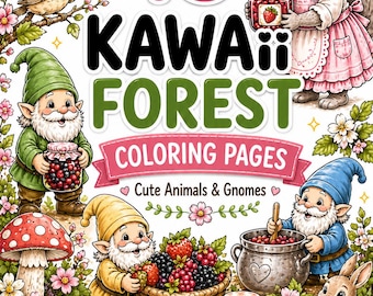 Kawaii Coloring Pages for Adults & Kids