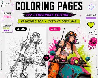 Cyberpunk Coloring Pages