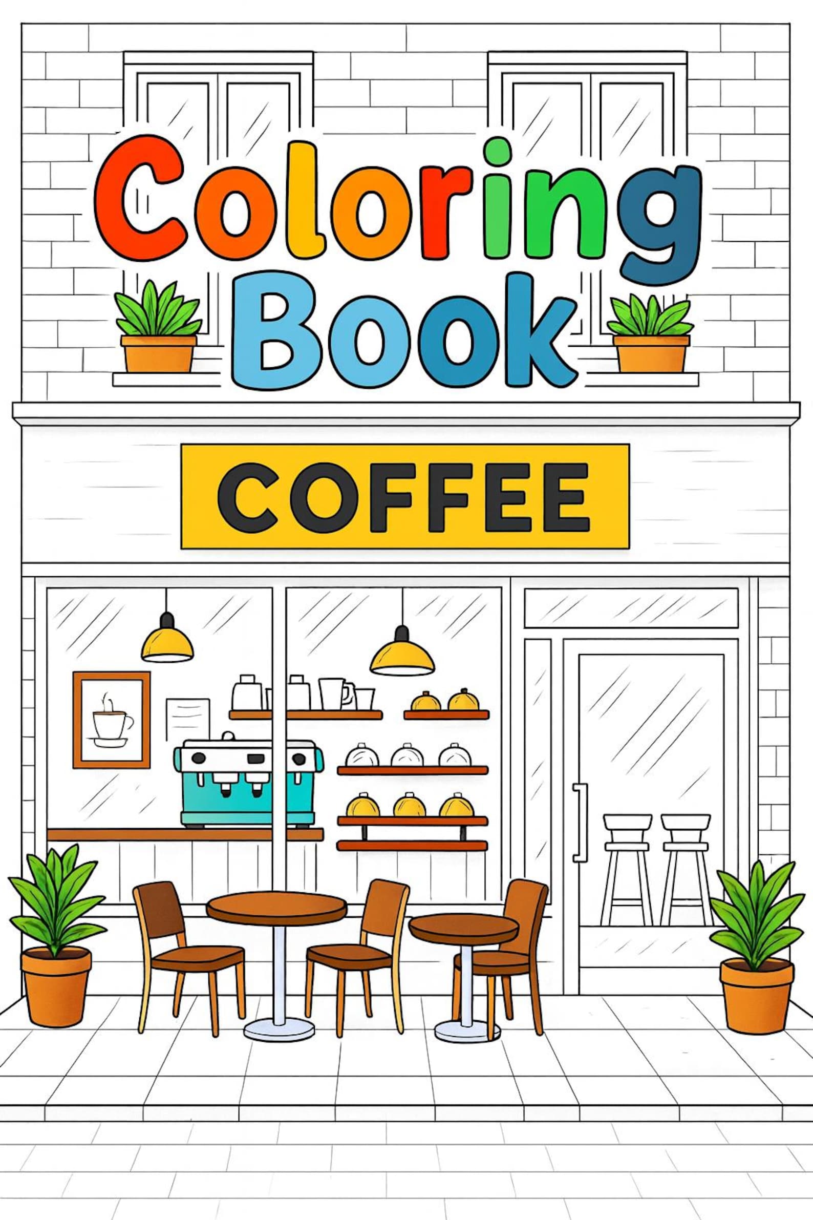 Coffee Coloring Pages PDF • 10 Cozy Café Designs • Instant Download for ...
