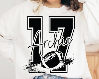 Football Jersey Custom Name Number png, Mascot Cheer Squad Design, Personalized Football Sport png, Custom Mascot png, Sideline Mom png svg