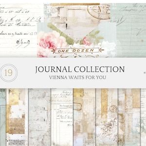 Vienna Digital Junk Journal Collection: Victorian Printable Pages (8.5x11, 11x8.5)