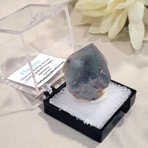 Kubischer Fluorit & Quarz aus Brandberg, Namibia — Blaue, Grüne und Violette Energie Reinigung Kristalle C