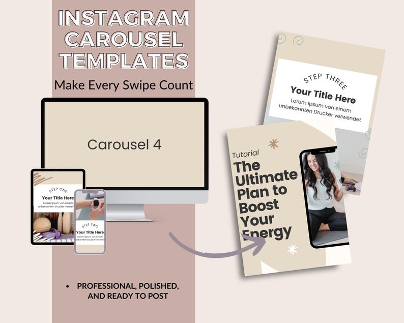 Instagram Carousel Templates Canva | Social Media Post Templates ...