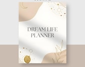 Dream Life Planner | Manifestation & Goal Setting Planner | Editable Personal Growth Workbook